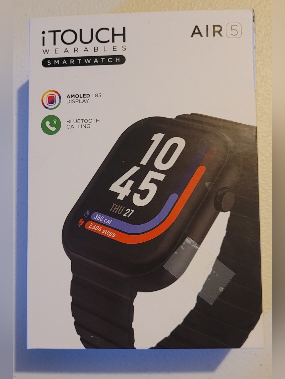 ITOUCH Air 5 Smartwatch AMOLED 1.85" Display — Black